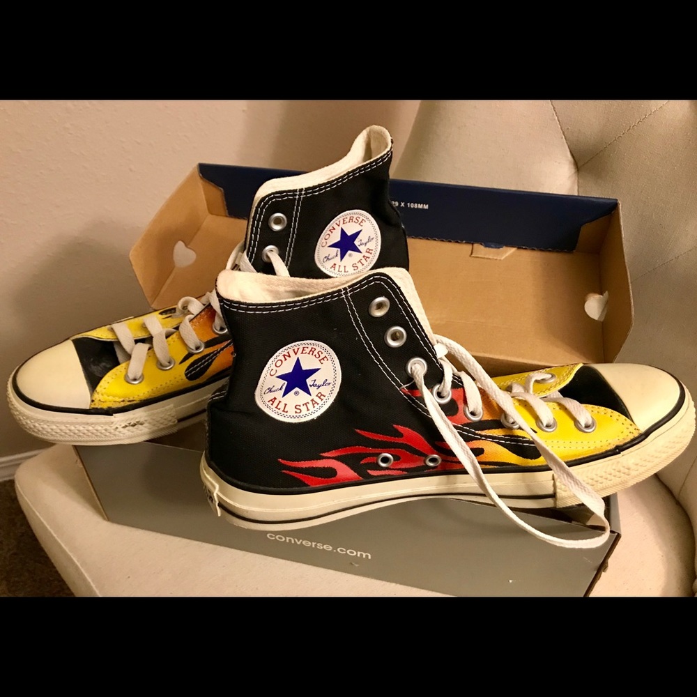CONVERSE - Chuck Taylor Flames. Never worn!!!